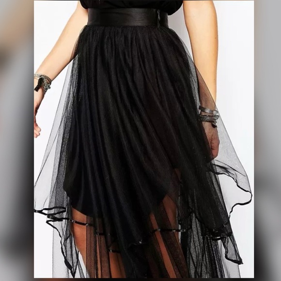 Rare Free People Keep Me Tutu Maxi Skirt Sz 10 - Picture 4 of 8